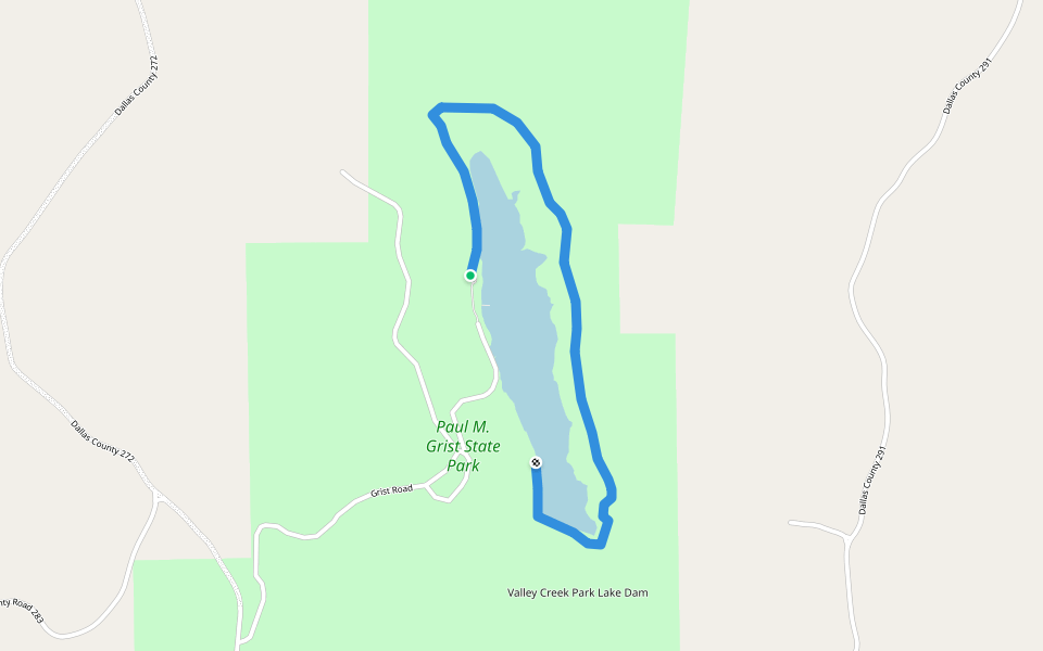 Walking Trail walking route map in Selma