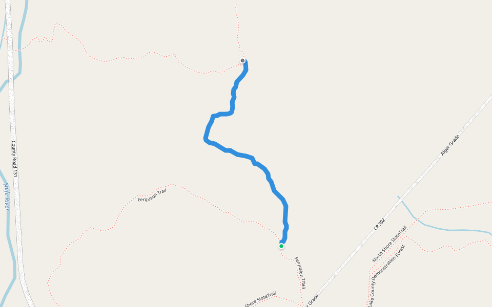SHT - Demonstration Forest Spur walking route map in Two Harbors