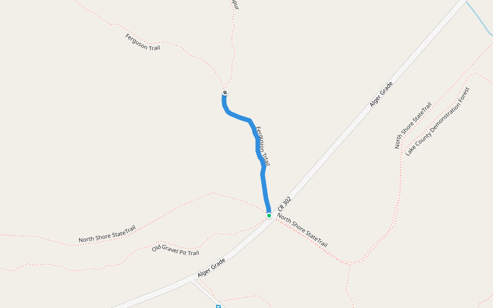 Fergusion Trtail walking route map in Two Harbors