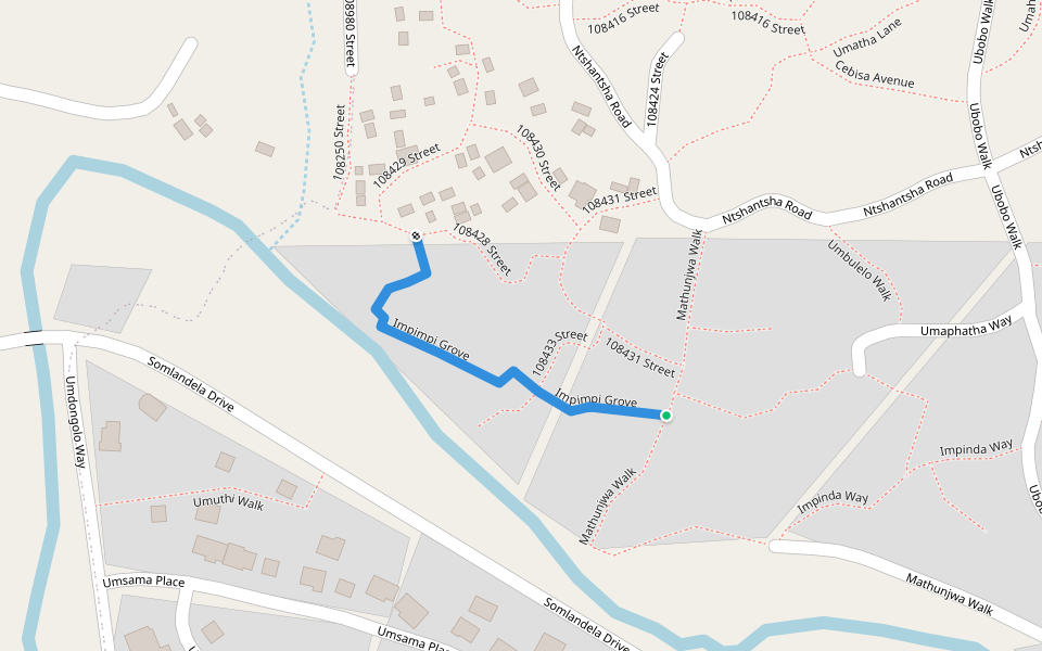 Impimpi Grove in KwaZulu-Natal | Walking Map