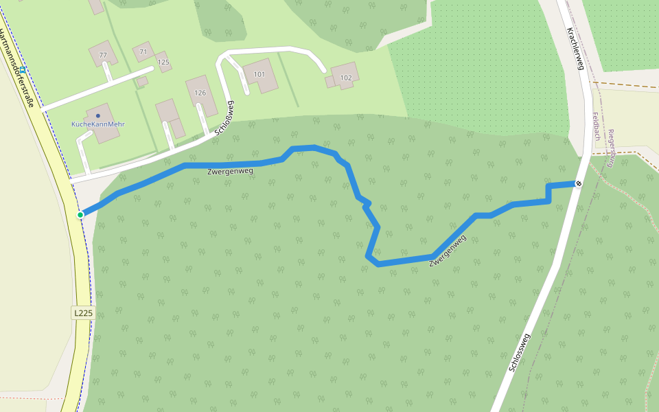 Zwergenweg walking route map in Kleinwalkersdorf