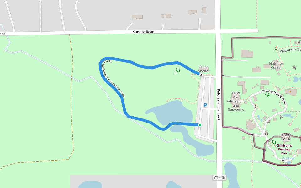Trout Unlimited Education Trail walking route map in Suamico