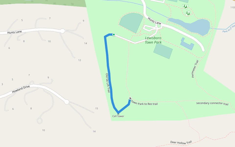 Old Ski Lift Trail walking route map in Cross River