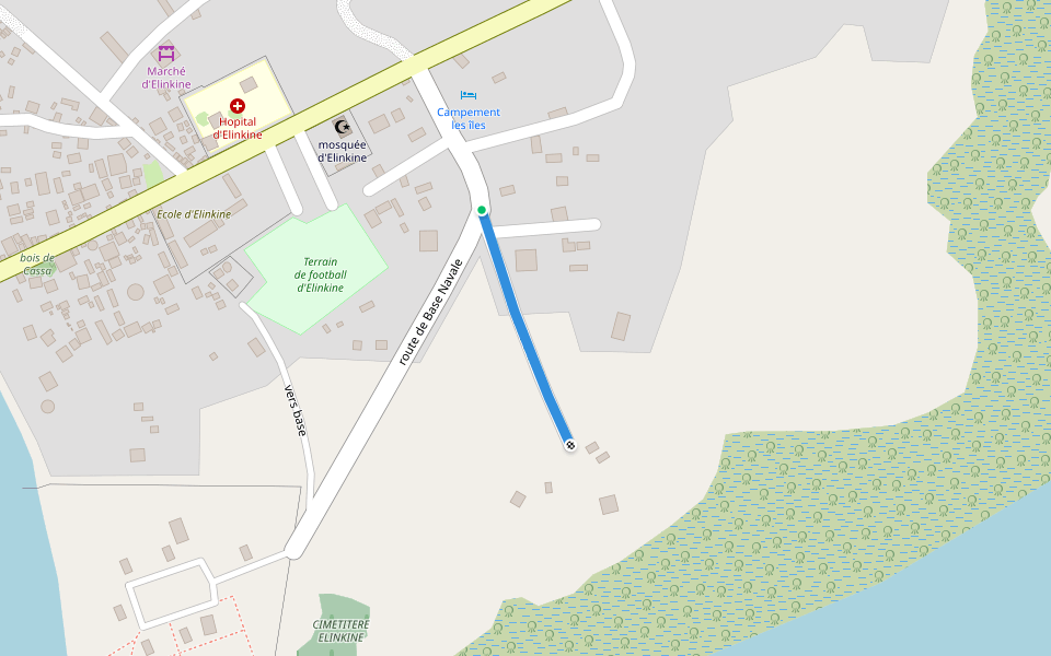 route de crik walking route map in Seleki