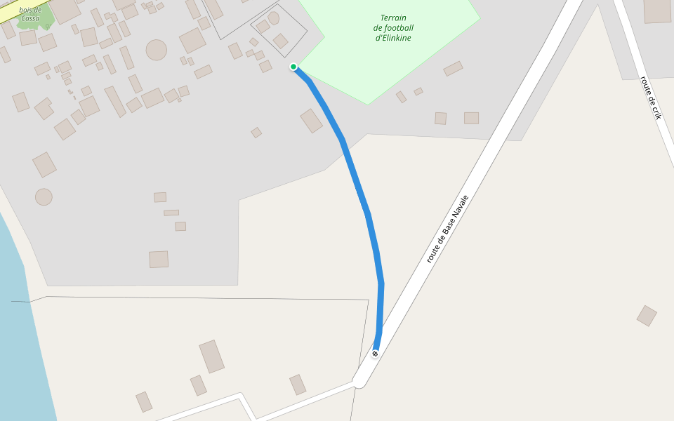 vers base walking route map in Ziguinchor