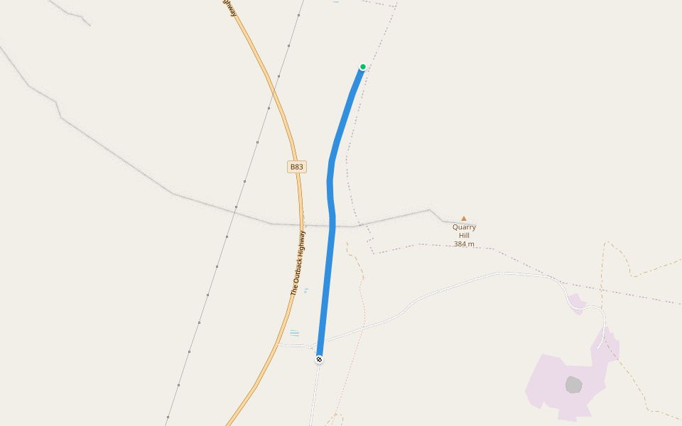 Old Ghan Railway (Narrow Gauge) walking route map in Puttapa