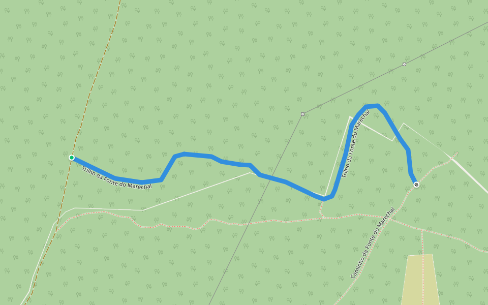 Trilho da Fonte do Marechal walking route map in Elvas
