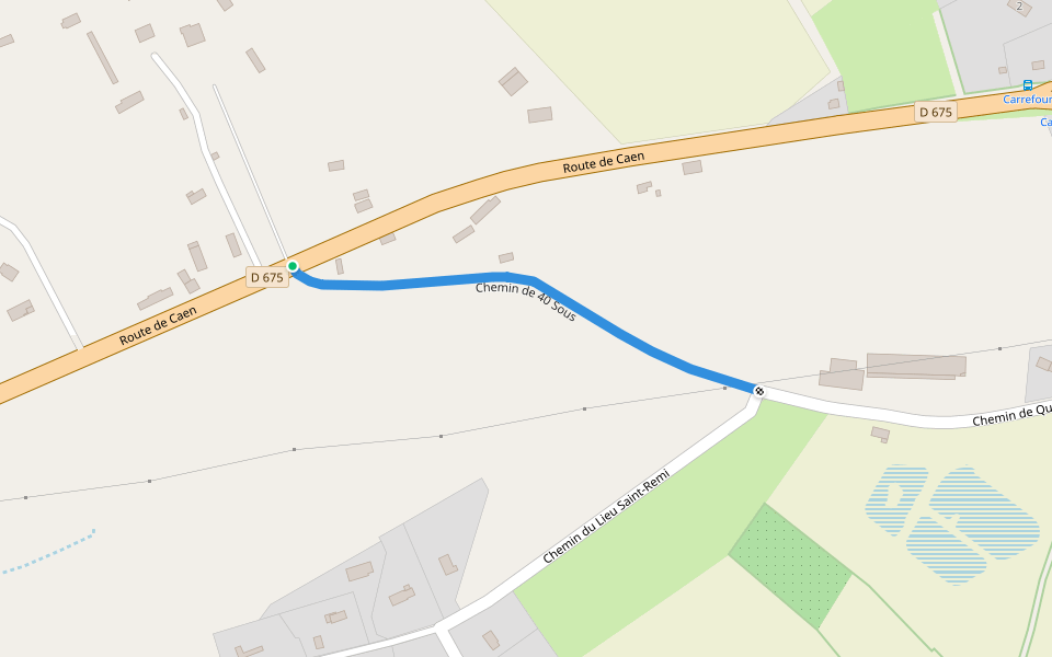 Chemin de 40 Sous walking route map in Annebault