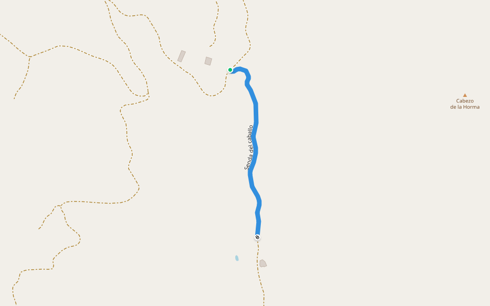 Senda del caballo walking route map in Águilas