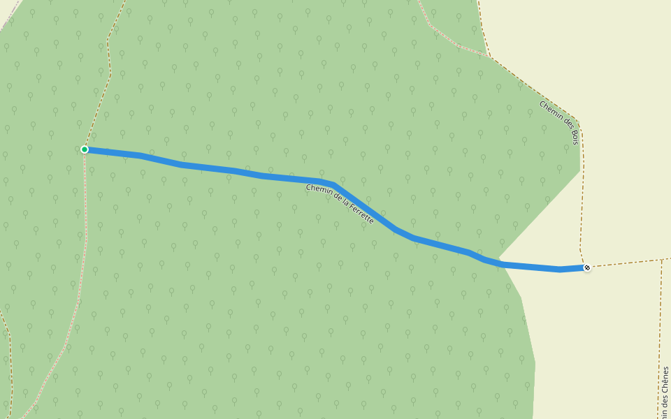 Chemin de la Ferrette walking route map in Boissy-en-Drouais
