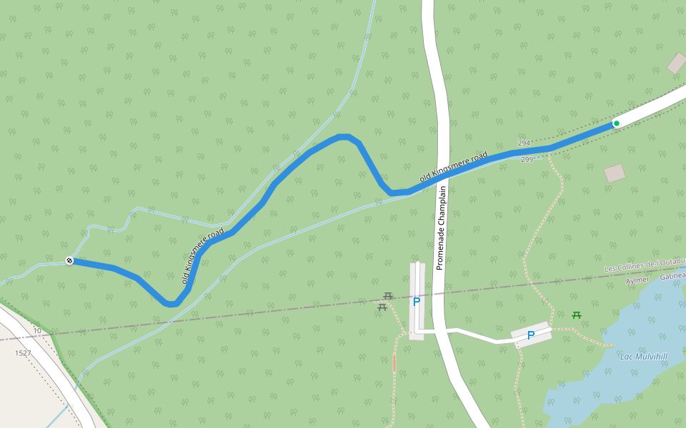 old Kingsmere road walking route map in Chelsea