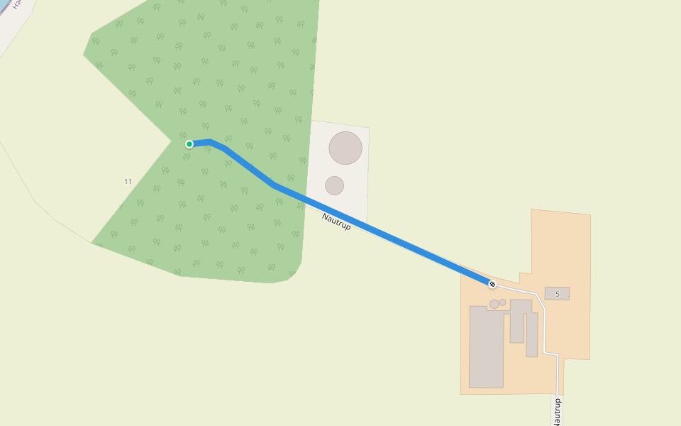 Nautrup walking route map in Haderslev