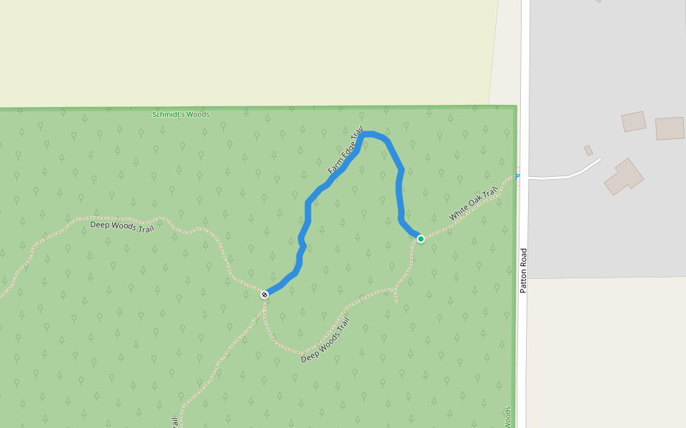 Farm Edge Trail walking route map in Waunakee