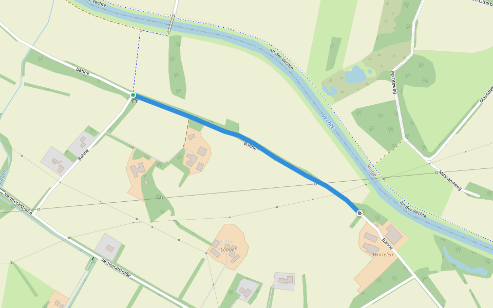 Bahne walking route map in Hoogstede