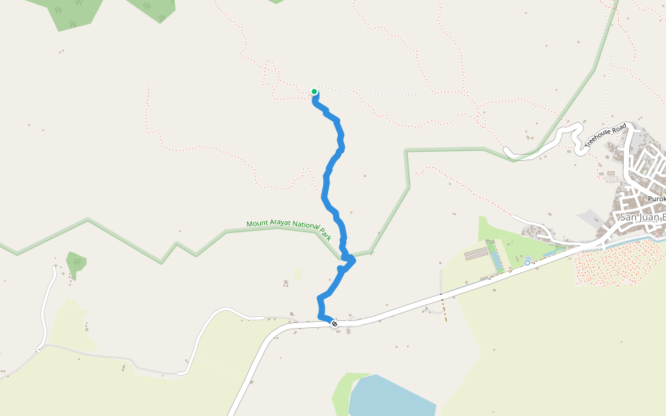 Sabah Trail DH walking route map in Arayat