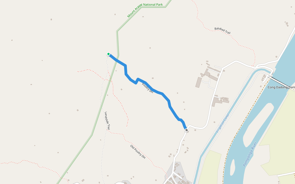 Poultry DH walking route map in Arayat