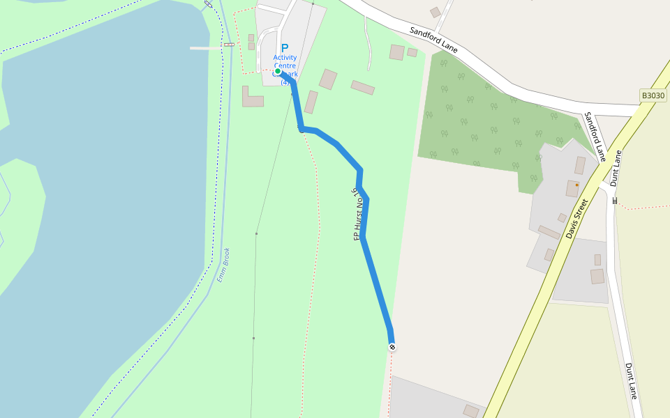 FP Hurst No.16 walking route map in Hurst
