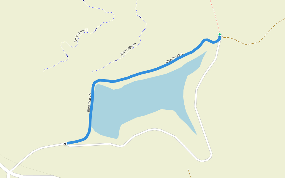 Rhys Track 5 walking route map in Burekup