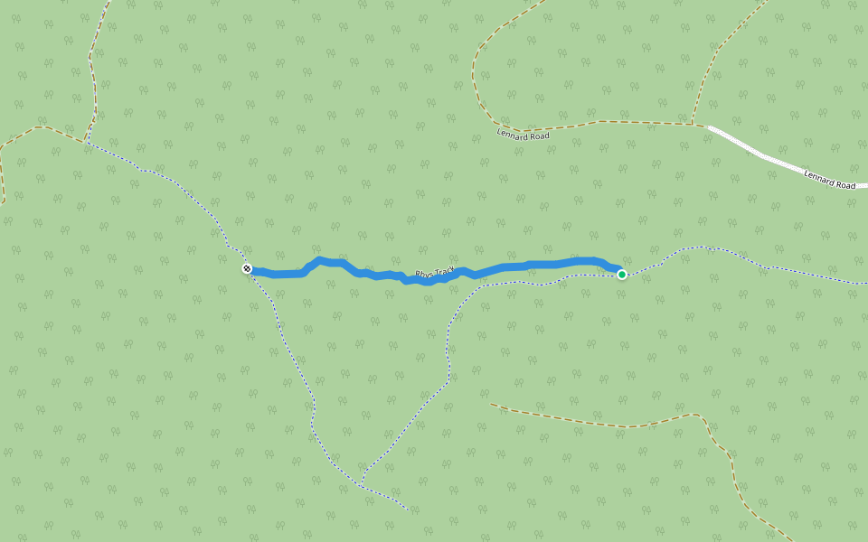 Rhys Track walking route map in Wellington Forest