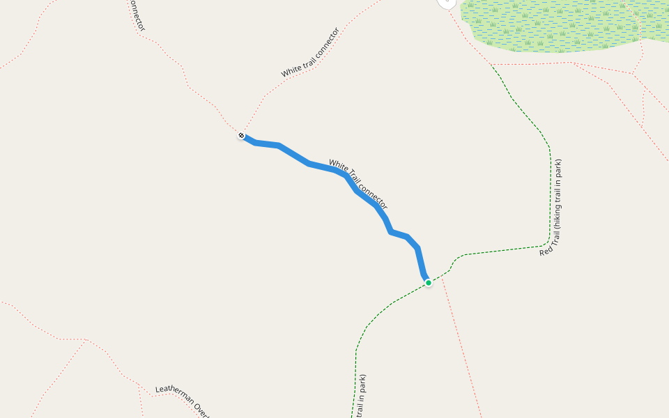 White Trail connector walking route map in Pound Ridge