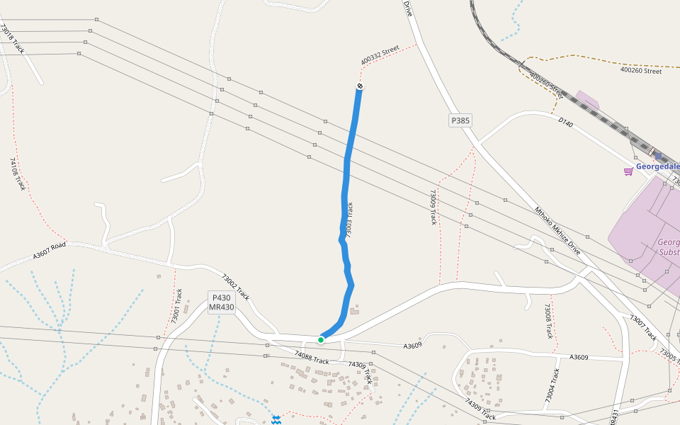 73003 Track walking route map in Camperdown Rural