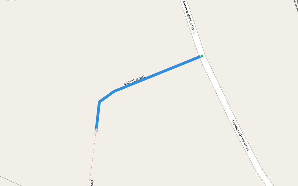 400332 Street walking route map in Camperdown Rural