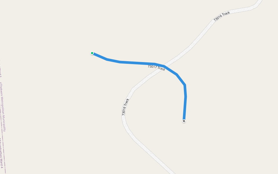 73017 Track walking route map in Camperdown Rural