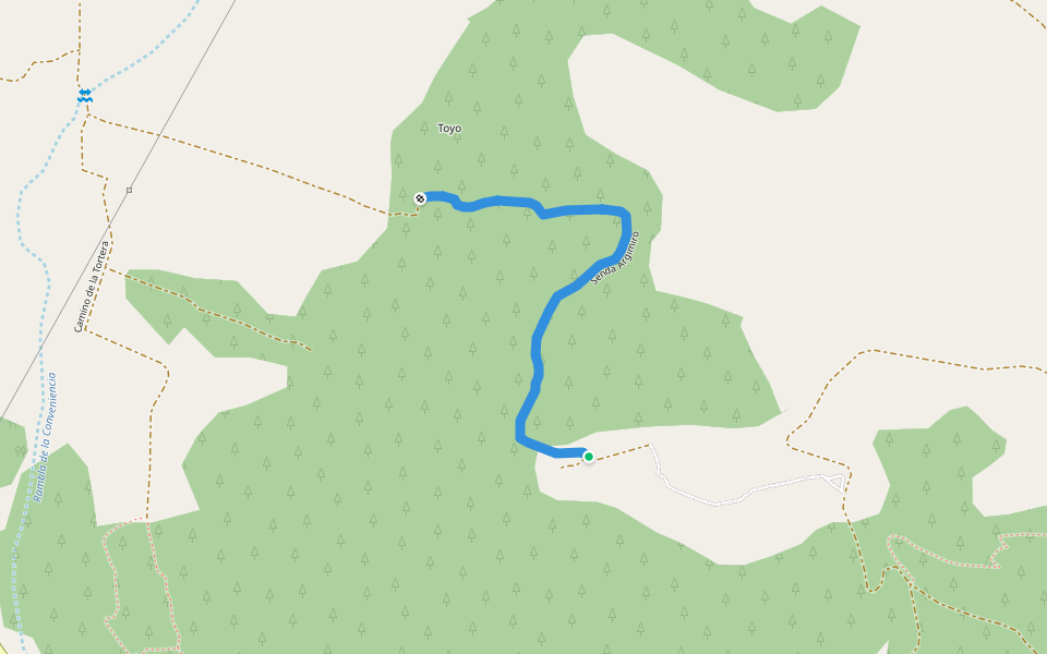 Senda Argimiro walking route map in Requena