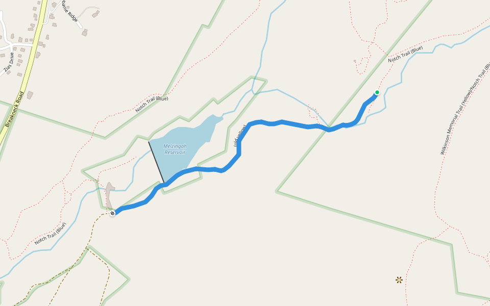 (old yellow) walking route map in Beacon