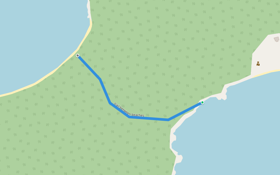trail between beaches walking route map in Ko Tarutao