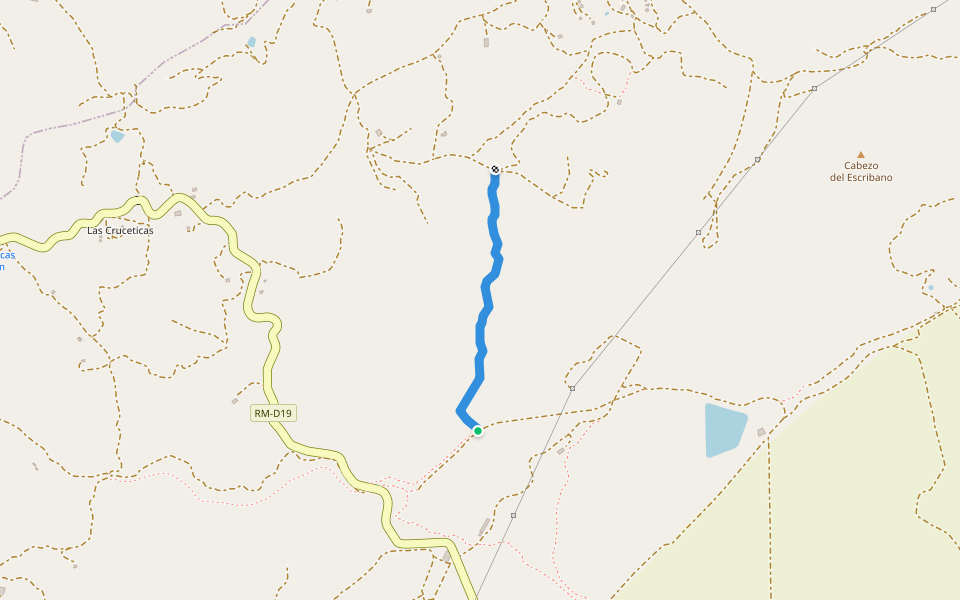 Senda Negro Burú walking route map in Águilas