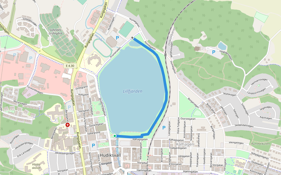 Kärleksstigen walking route map in Gammelsträng