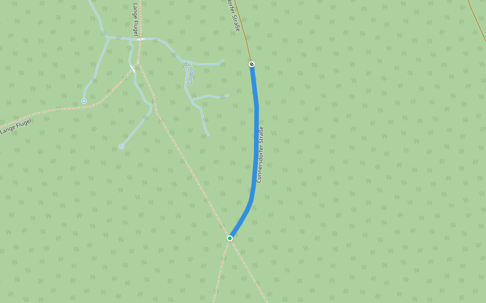 Cunnersdorfer Straße walking route map in Gohrisch
