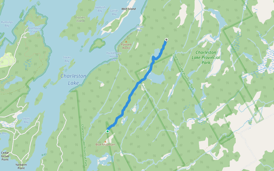 Painted Rocks Summit Route walking route map in Lansdowne