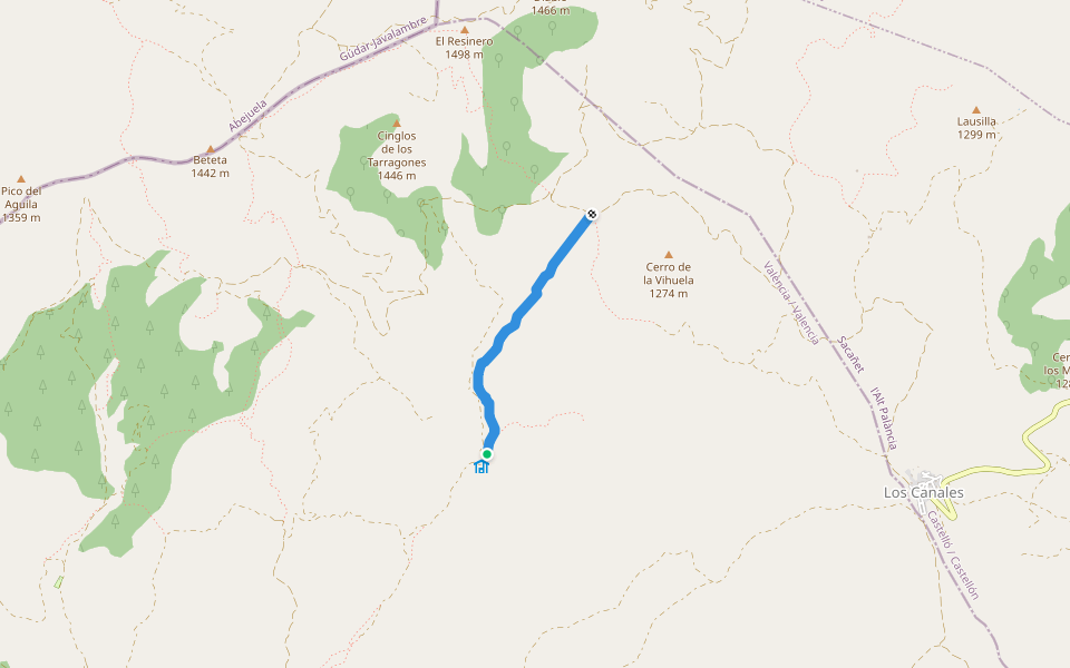 GR walking route map in Andilla