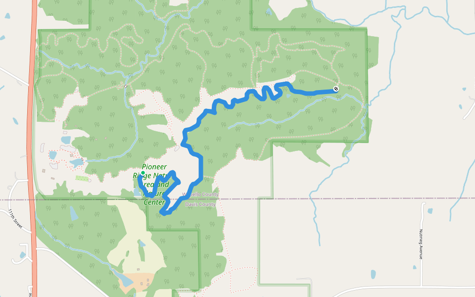 Orange Trail walking route map in Bloomfield