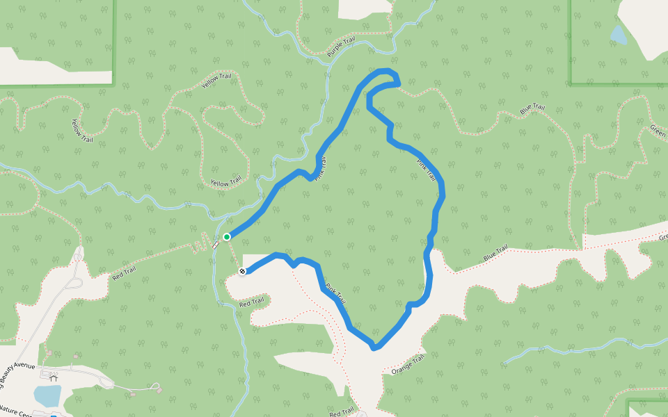 Pink Trail walking route map in Bloomfield