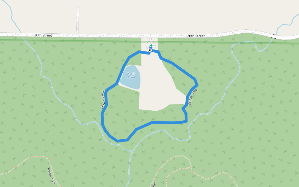 Purple Trail walking route map in Bloomfield