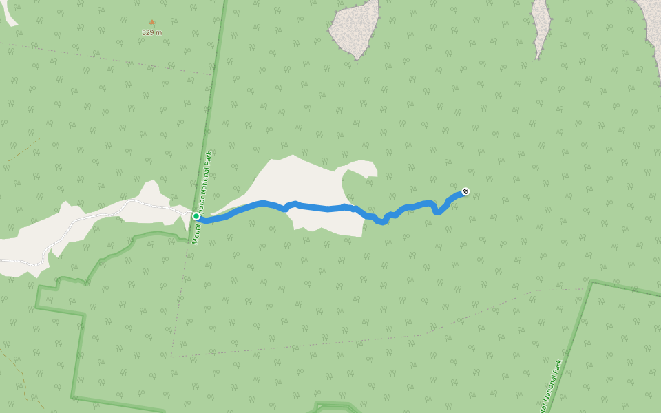 Ningadoo Trail walking route map in Kaputar