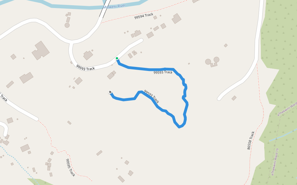 99593 Track walking route map in Ngqungqulu