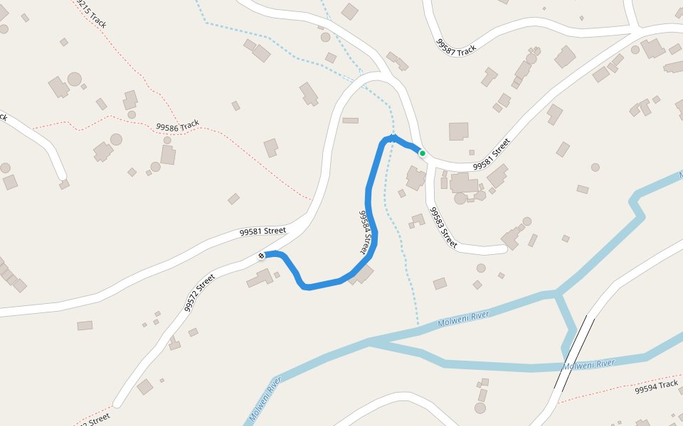 99584 Street walking route map in Ngqungqulu