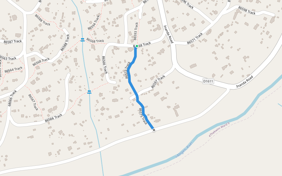 86573 Track walking route map in Ngqungqulu