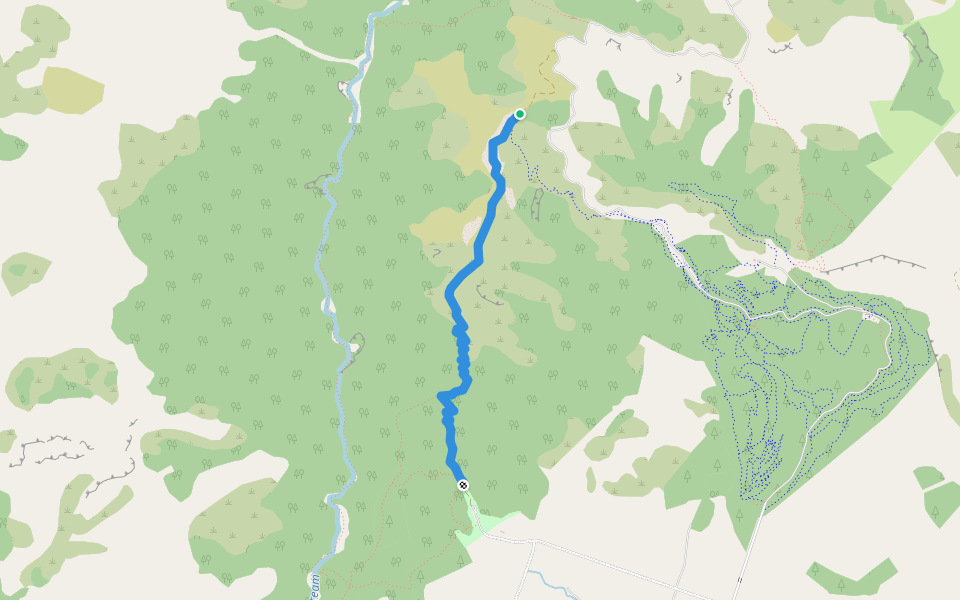 Scotts Saddle Track walking route map in Mount Hutt