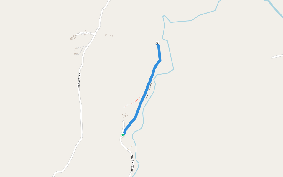 400271 Street walking route map in Amalanga