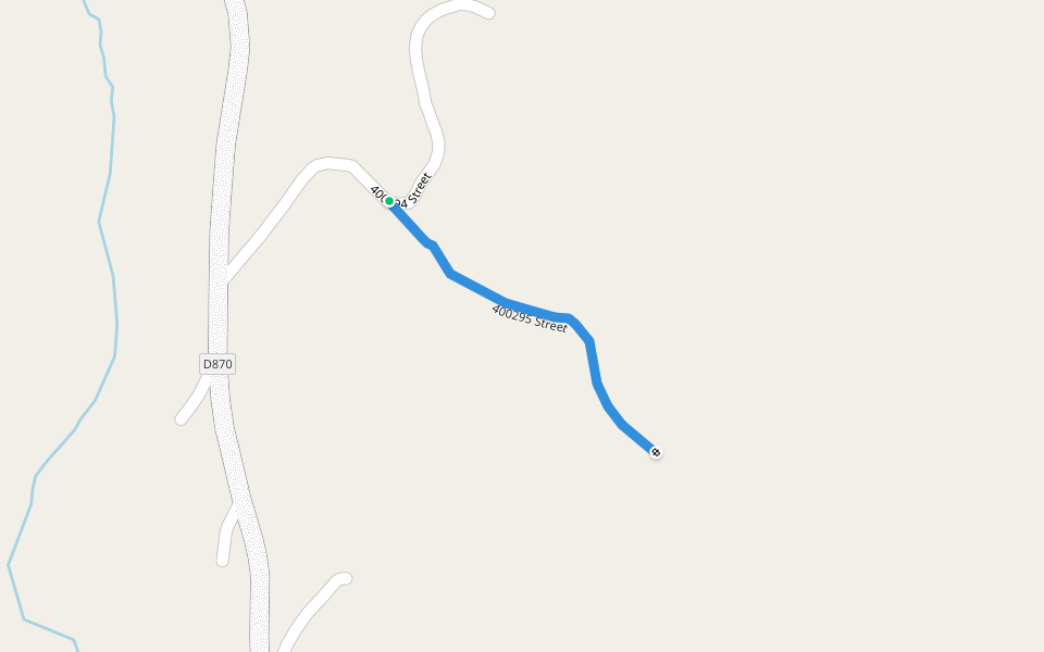 400295 Street walking route map in Amalanga