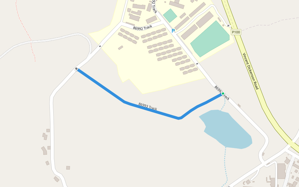 86993 Track walking route map in Ethekwini