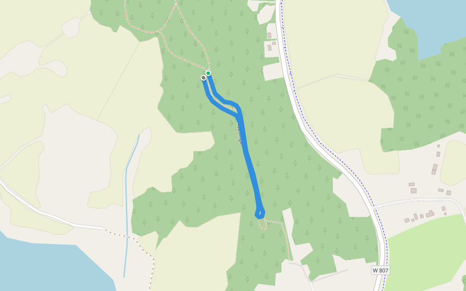 Täppslingan walking route map in Storsten