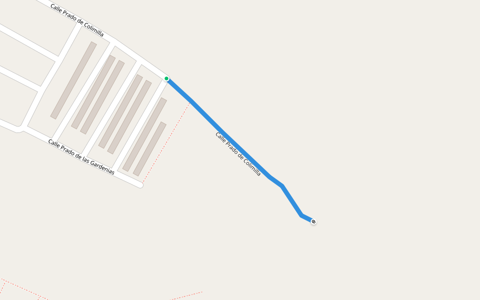 Calle Prado de Colimilla walking route map in Residencias el Prado