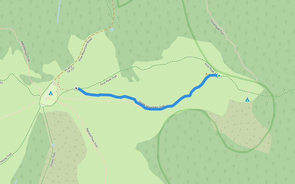 Stone Mountain Trail walking route map in Troutdale