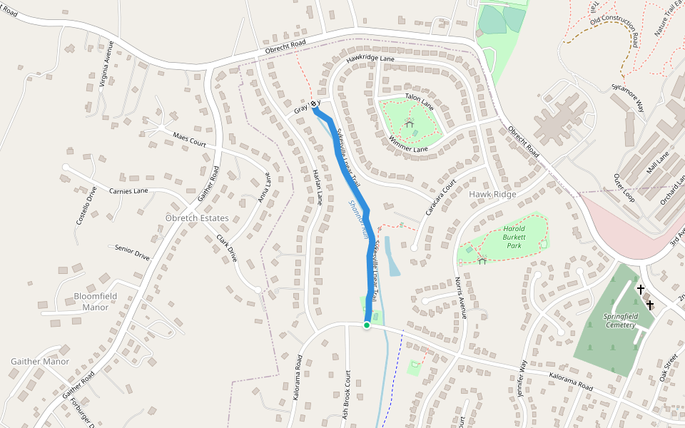 Sykesville Lnear Trail walking route map in Sykesville